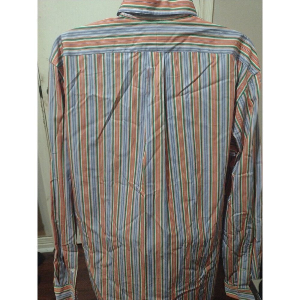 Men's Ralph Lauren Classic Fit Vertical Striped MultiColor XLT L/S Shirt X-Large - Picture 5 of 11
